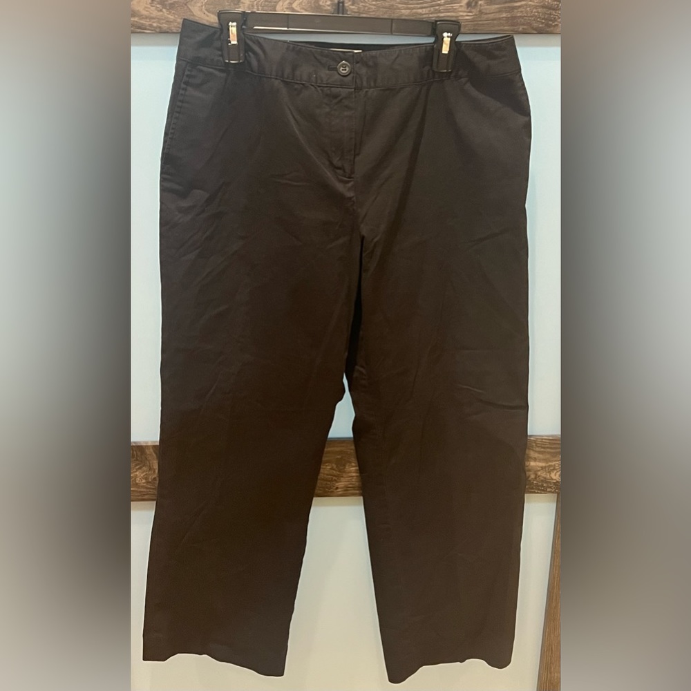 Pendleton Women’s Straight Leg Chino Pant in Matte Black Size 14